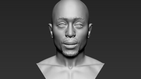 Tupac Shakur bust 3D printing ready stl obj formats