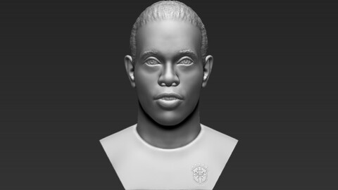Ronaldinho bust 3D printing ready stl obj formats