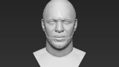 Idris Elba bust 3D printing ready stl obj formats