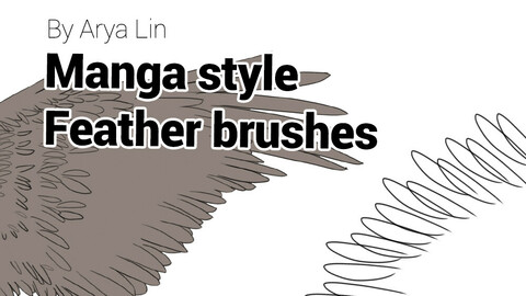 Manga style feather brush