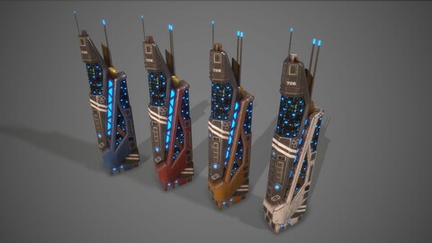 Futuristic Sci-Fi Building 06