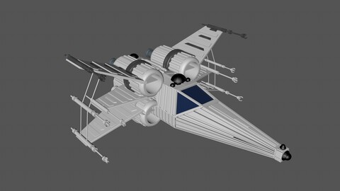 STARWARS X-wing space Warcraft Free 3D model