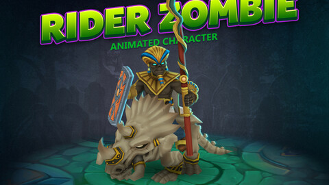 Rider zombie animated character