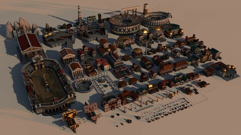 Mega Roma Greek Ancient City Pack