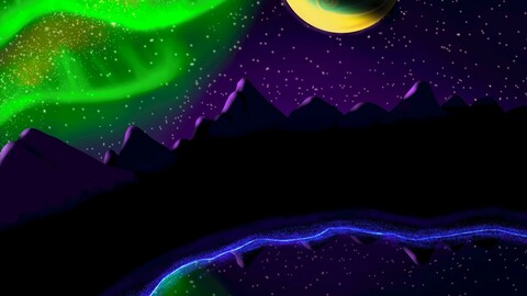 Night sky on an alien world