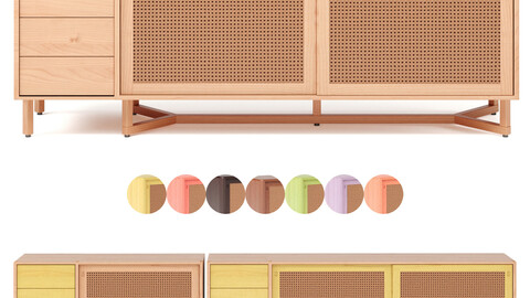 Sidebar No3- sideboard with drawers By adjustable color