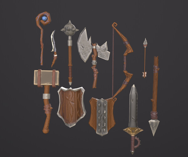 ArtStation - Stylized RPG Starer Weapons | Game Assets