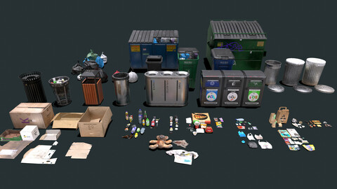 Urban Trash And Waste Management Pack