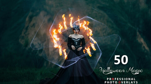 50 Halloween Magic Photo Overlays