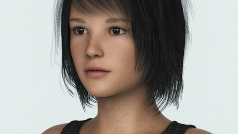 Beautiful Teen Girl 3D Character