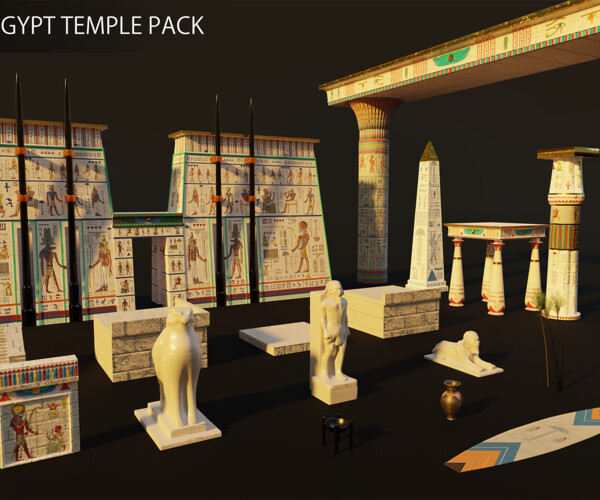ArtStation - Ancient Egyptian Temple Pack | Game Assets