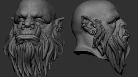 Orc Head basemesh