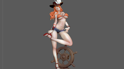 NAMI SEXY STATUE ONE PIECE ANIME SEXY GIRL CHARACTER 3D PRINT MODEL