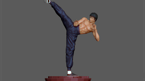 BRUCE LEE STATUE ACTION MOVIE STAR KUNGFU MASTER MARTIAL ARTS 3D PRINT