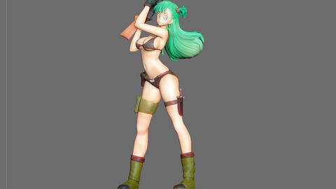BULMA SEXY VERSION STATUE DRAGONBALL ANIME ANIMATION GIRL 3D PRINT