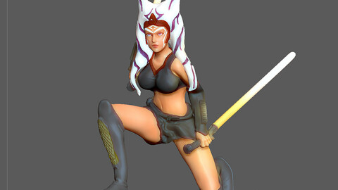 AHSOKA from mandalorian starwars  3d print stl file