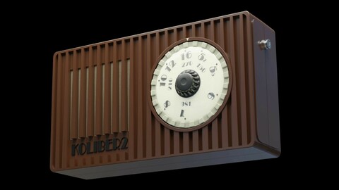 Polish mid-century radio receiver transistor KOLIBER 2 -  3D model