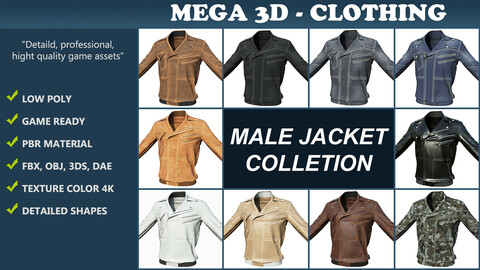 Low poly Male Jacket Collection 201204