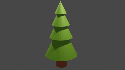 Low-poly Xmas tree