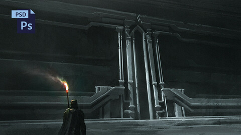 PSD + OBJ Fantasy Environment