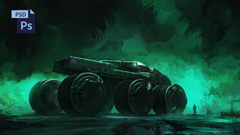 PSD Sci-fi Vehicle