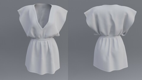 3D Female Short dress