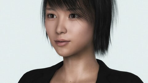 Young Chinese Girl 3D Character