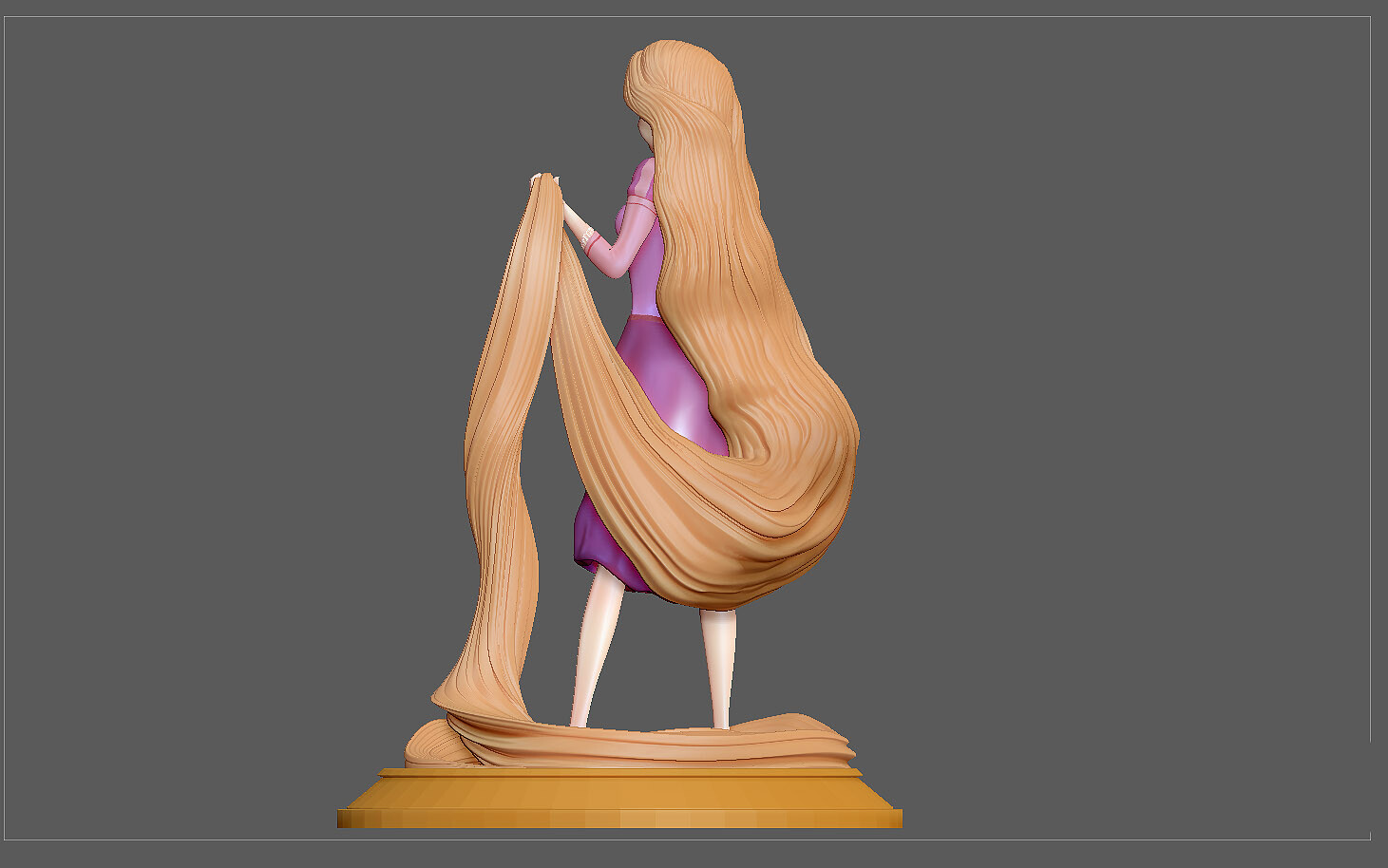 Artstation Rapunzel Princess Statue Disney Anime Pretty Girl 3d Print