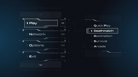 FUI / UI - Sci-fi Game Menu and Buttons Template - FREE