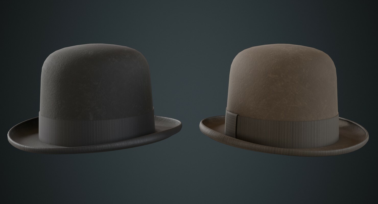 ArtStation Bowler Hat 1B Game Assets   File 