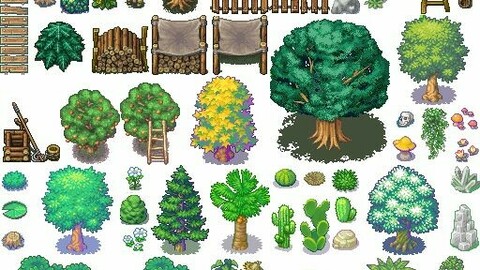 nature asset   Rpg maker tilesetMV MZ