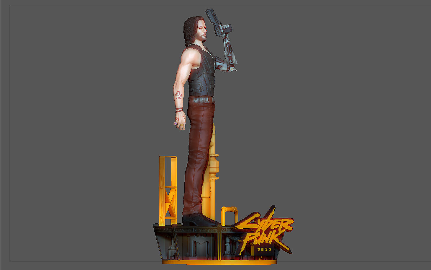 keanu reeves cyberpunk statue