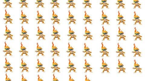 Monferno Pokèmon rpg maker animated battler MV / MZ