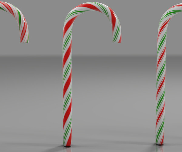 Artstation Low Poly Candy Canes For Blender 283x Procedural Materials Resources 8863