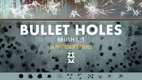 Bullet Holes Brush Set