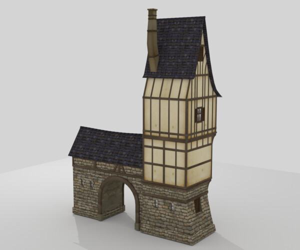 ArtStation - Medieval cartoon house 3 (H8) | Game Assets