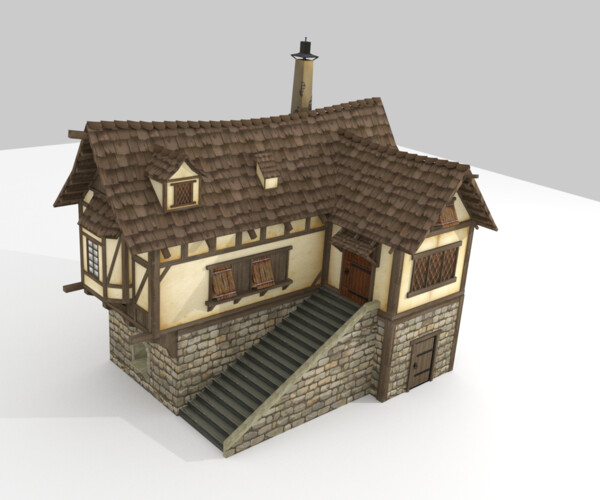 ArtStation - medieval cartoon house 5 | Game Assets