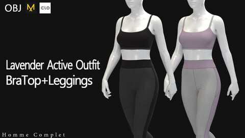 Women's Lavender Active Outfit