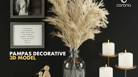 ArtStation - pampas decorative set 003