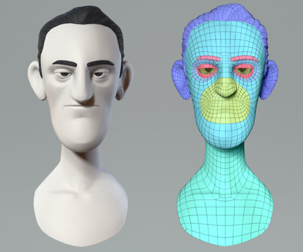 ArtStation - Cartoon male character Randolph base mesh | Resources