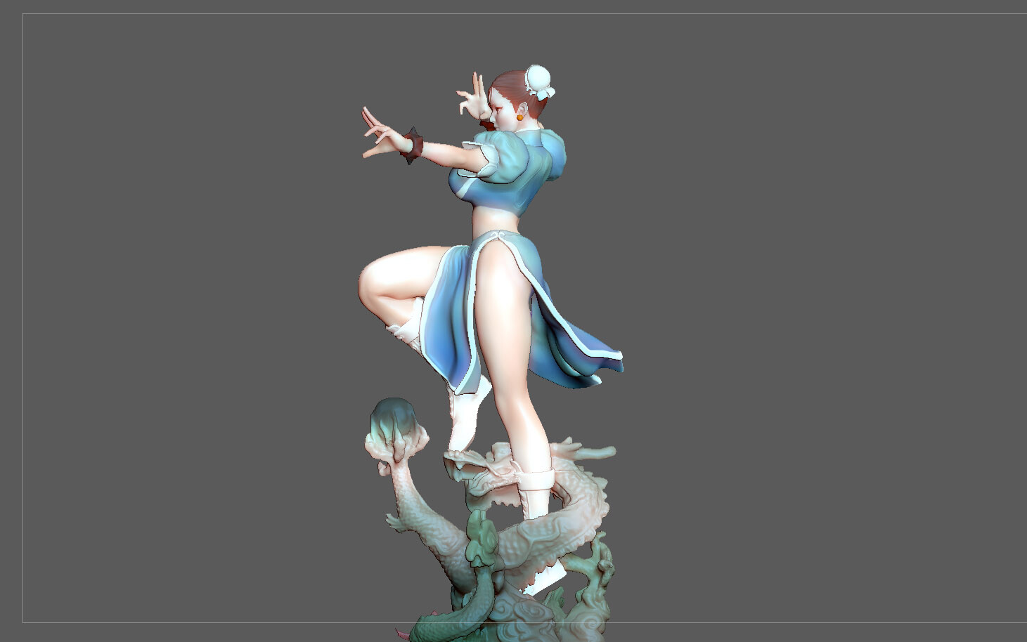 ArtStation CHUNLI sexy girl statue streetfighter anime