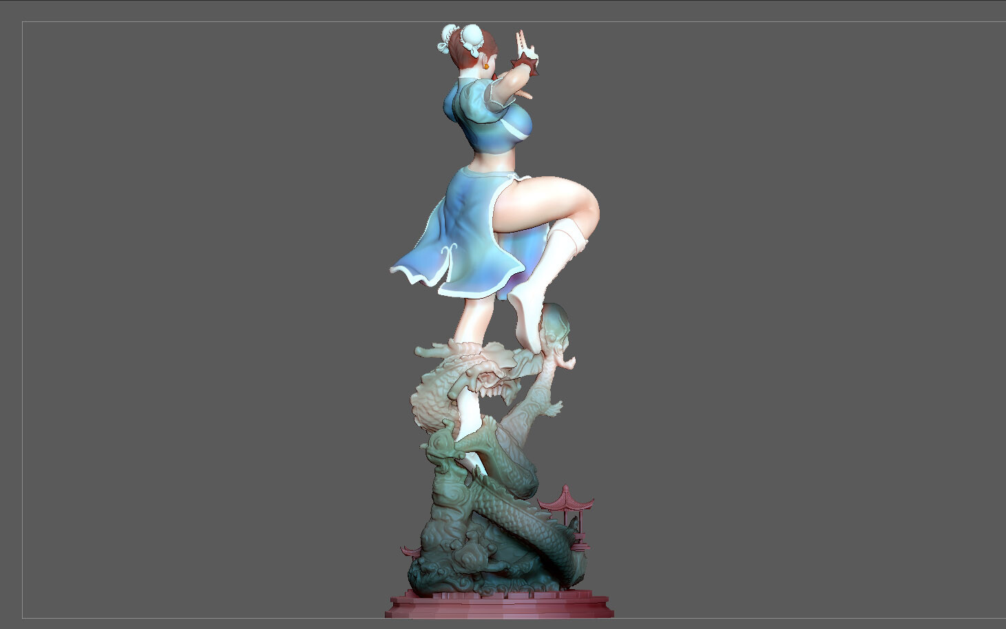 ArtStation CHUNLI sexy girl statue streetfighter anime