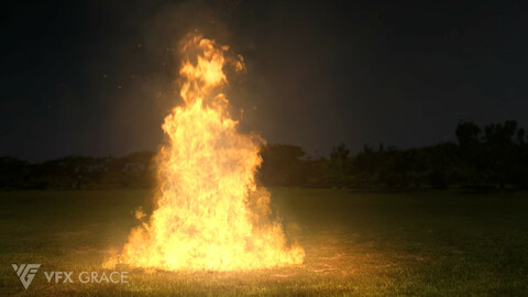 Houdini Hip File | Pyro Fire | VFX Grace