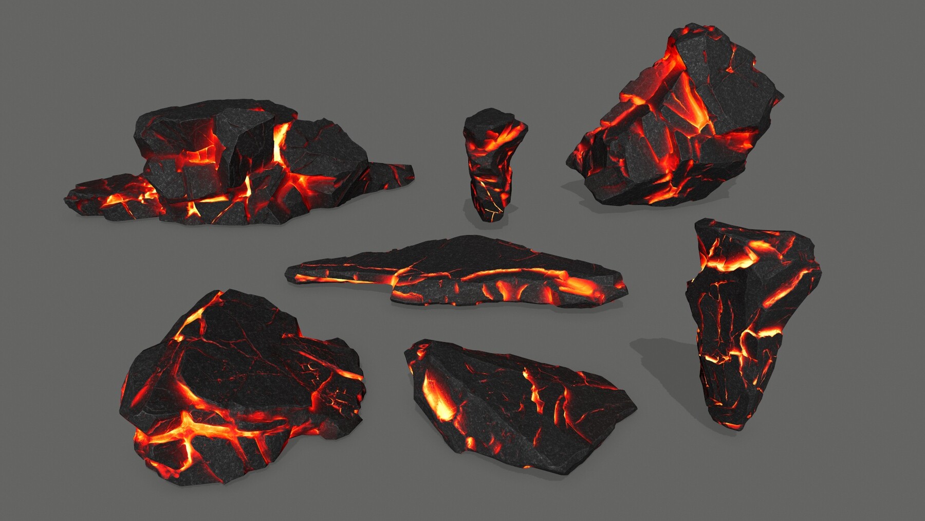 ArtStation - lava rocks | Game Assets