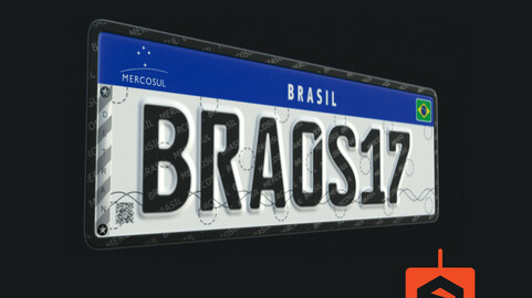 World License Plates - Mercosul - 100% Editable