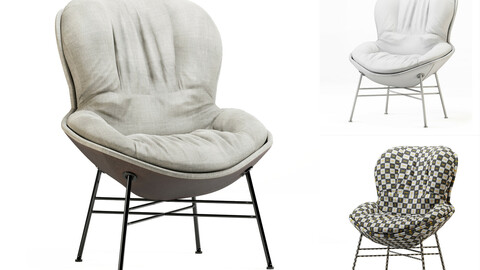 3dasset softy armchair ditre