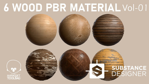 Wood Materials |Vol 01|Substance Designer