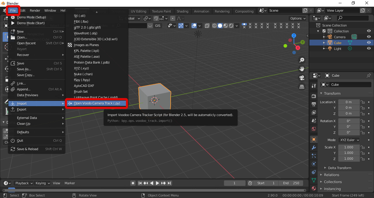 Artstation Import Voodoo Camera Tracks Blender Addon Artworks