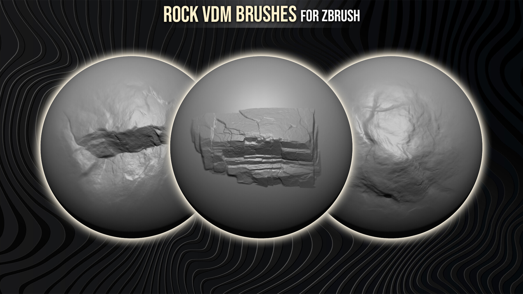 Artstation - Rock Vdm Brushes For Zbrush 