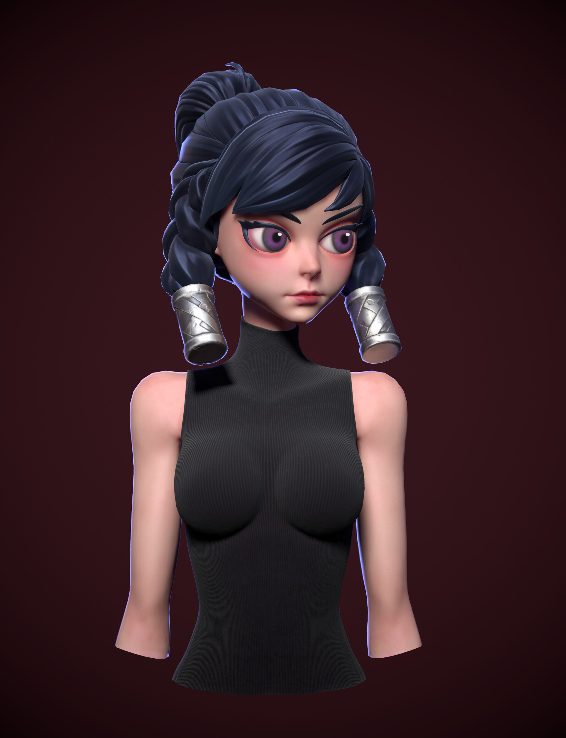 Artstation 3d Pbr Stylized Female Character By Mr Pure Vessel From